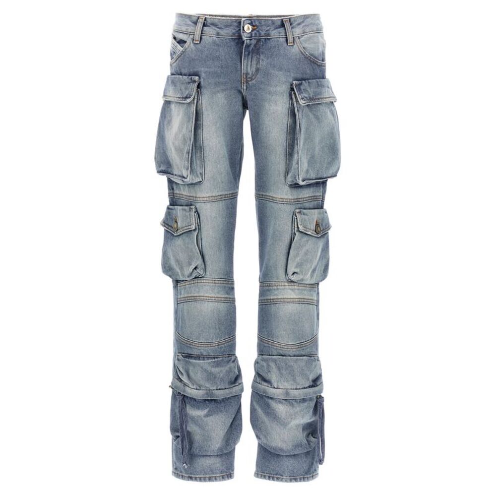 The Attico Blue Cotton Jeans Women's Denim